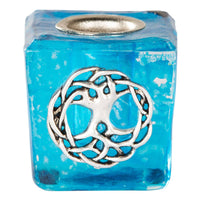 Glass Mini-Candle Holders With Pendants