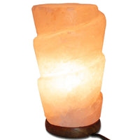 Funnel Shaped Salt Lamp  - 7.5" avg. - Cord, Bulb, Dimmer