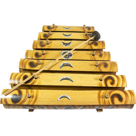 Bamboo Xylophone w/ Hand Painted Moon Phases