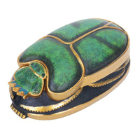 Egyptian Green & Gold Scarab