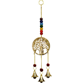 Brass Bell Chime Chakras - Tree of Life (Each)