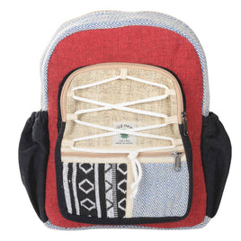 Hemp Backpack/Red Front