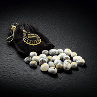 Rainbow Moonstone Gemstone Rune Sets With Velvet Bag