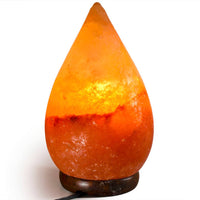 Tear Drop Shaped Salt Lamp  - 8" avg. - Cord, Bulb, Dimmer
