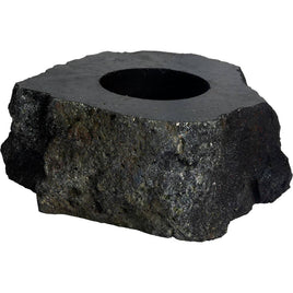 Rough Black Tourmaline T-Light Candle Holder