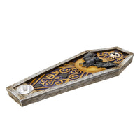 15406 Gothic Vampire Bat Coffin Incense Burner