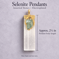 Selenite w/ Stone ~ Electroplated