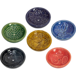 Ceramic Embossed Incense Burner Bowls