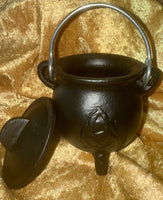 Triquetra Cast Iron Cauldron w/ Handle S