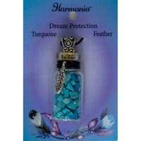 Dream Protection ~ Turquoise Chips w/ Feather Spell Jar