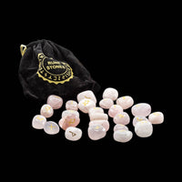 Rose Quartz Gemstone Rune Sets With Velvet Bag