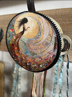 Charmed Mystical Artist 4" Tambourine and Ribbon Wall Accent