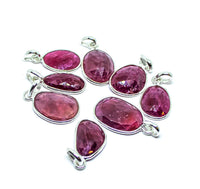 Ruby Gemstone Sterling Silver Pendant Necklaces