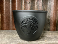 Metal Smudge Bowl with Tree of Life