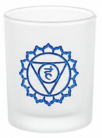 Etched Glass Votive Holder - Chakras