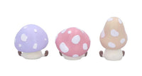 Three Wise Toadstool Shrooms ~See, Speak, & Hear No Evil Set