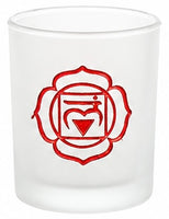 Etched Glass Votive Holder - Chakras