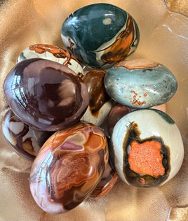 Polychrome Jasper Palm Stone Freeform