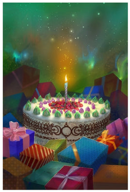 Birthday Blessings Greeting Card Spellcard