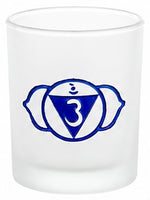 Etched Glass Votive Holder - Chakras
