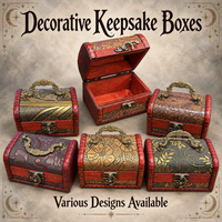 Decorative Wooden Treasure Trinket/Keepsake Boxes