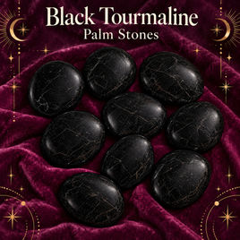 Black Tourmaline Palm Stones