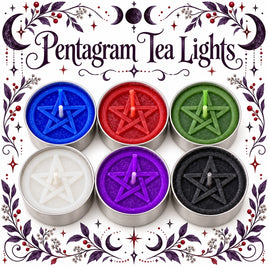 Pentagram Tea Light Candle 2 Pk
