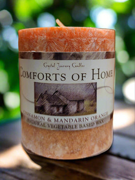 Crystal Journey Candles Natural Wax Palm Pillars