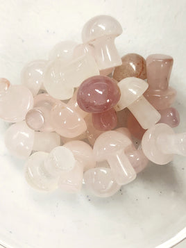 Mini Rose Quartz Mushrooms