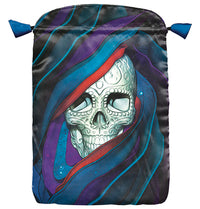 Santa Muerte Skull Satin Bag