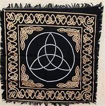 Gold, Silver & Black Triquetra Cloth