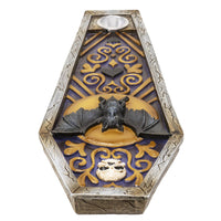 15406 Gothic Vampire Bat Coffin Incense Burner