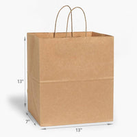 Brown Kraft Paper Retail Shopping Bags