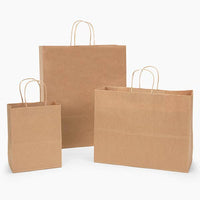 Brown Kraft Paper Retail Shopping Bags