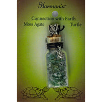 Connection w/ Earth ~ Moss Agate Chips w/ Turtle
