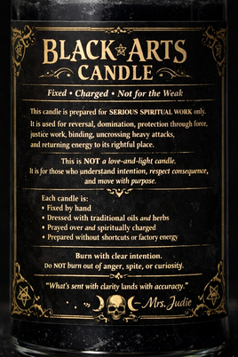 Black Arts Fixed Candle