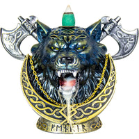 Polyresin Backflow Incense Burner - Fenrir