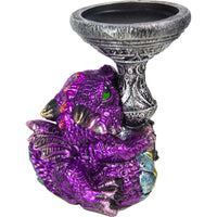 Polyresin T-Light Holder Baby Dragon - Purple (Each)