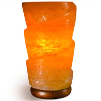 Funnel Shaped Salt Lamp  - 7.5" avg. - Cord, Bulb, Dimmer