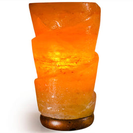 Funnel Shaped Salt Lamp  - 7.5" avg. - Cord, Bulb, Dimmer
