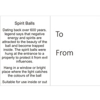 15cm Spirit Ball (Witch's Ball)- Pastel Silver
