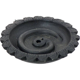 Ceramic Rope Incense Holder Black
