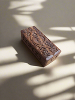 Small Carved Floral Wooden Box with Statement Carving