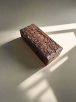 Small Carved Floral Wooden Box with Statement Carving