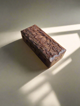 Small Carved Floral Wooden Box with Statement Carving