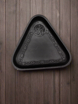 Cast Iron Triangular Plate with Tree of Life