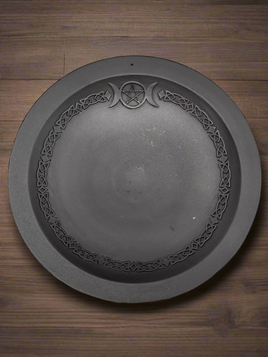 Cast Iron Plate with Pentacle Moon