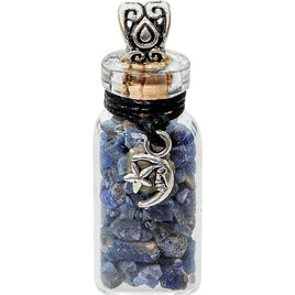 Transformation ~ Sodalite Chips w/ Moon & Star Spell Jar