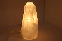 Selenite Lamp Single Tower 15cm