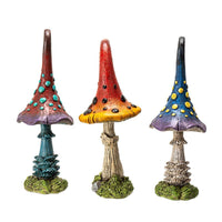 Magic Toadstool Mushrooms Home and Garden Decor Set of 3